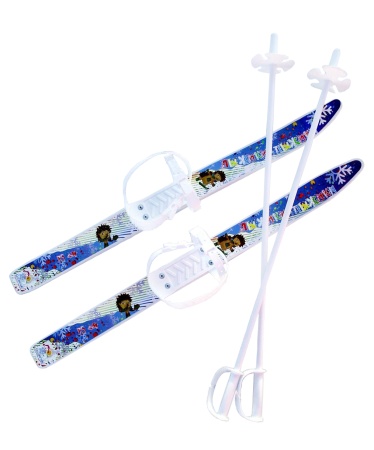 Купить Комплект лыжный детский Лыжики-пыжики с палками в Красноармейске 